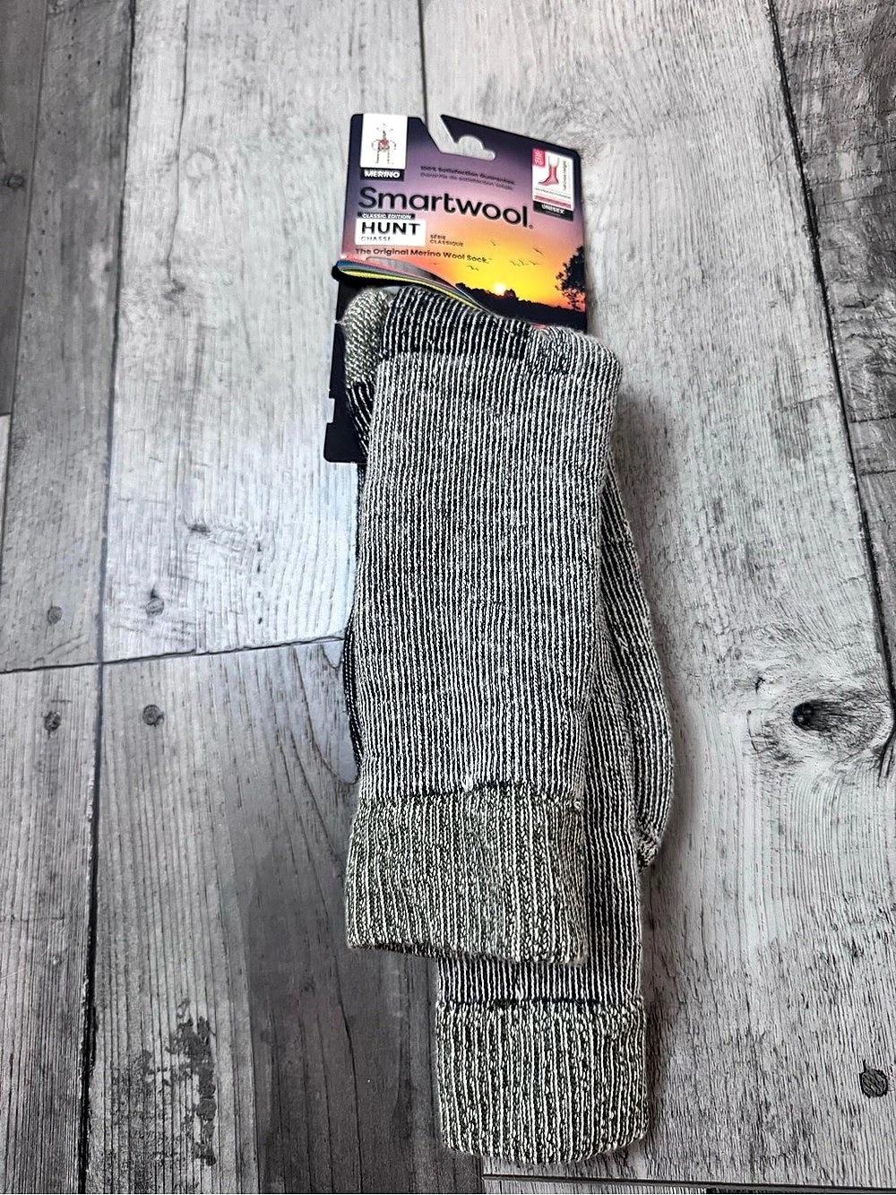 Smartwool Classic Edition Hunt Merino Wool Hunt Socks Gray XL NWT